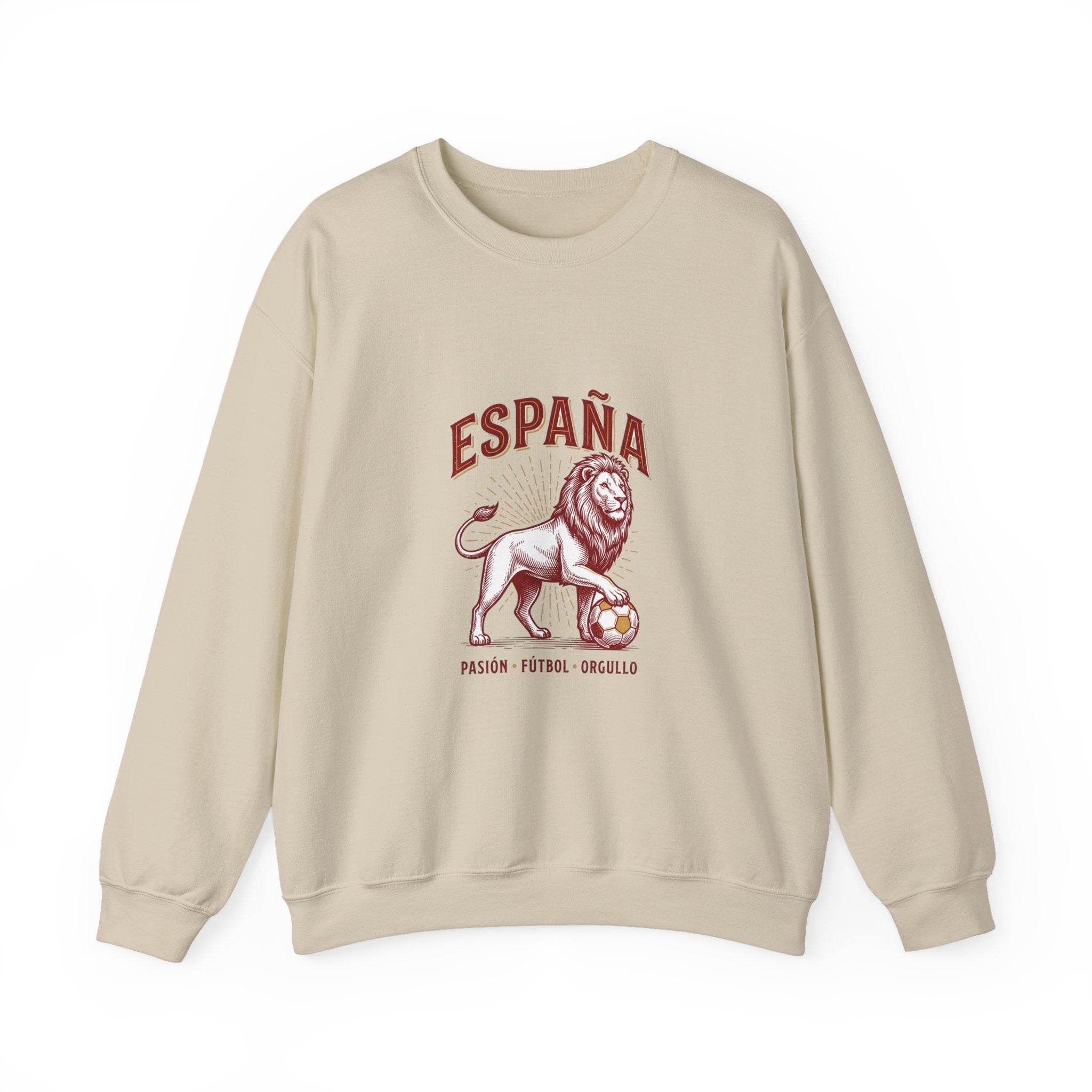 España Lion Crewneck Sweatshirt — Pasión Fútbol Orgullo
