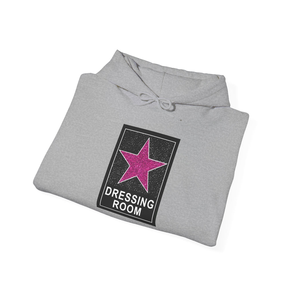 Dressing Room Star Hoodie — Pink Glitter Star Graphic Pullover