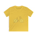 Kids T‑Shirt — Minimal Yellow Lemon Wheel Bicycle Tee