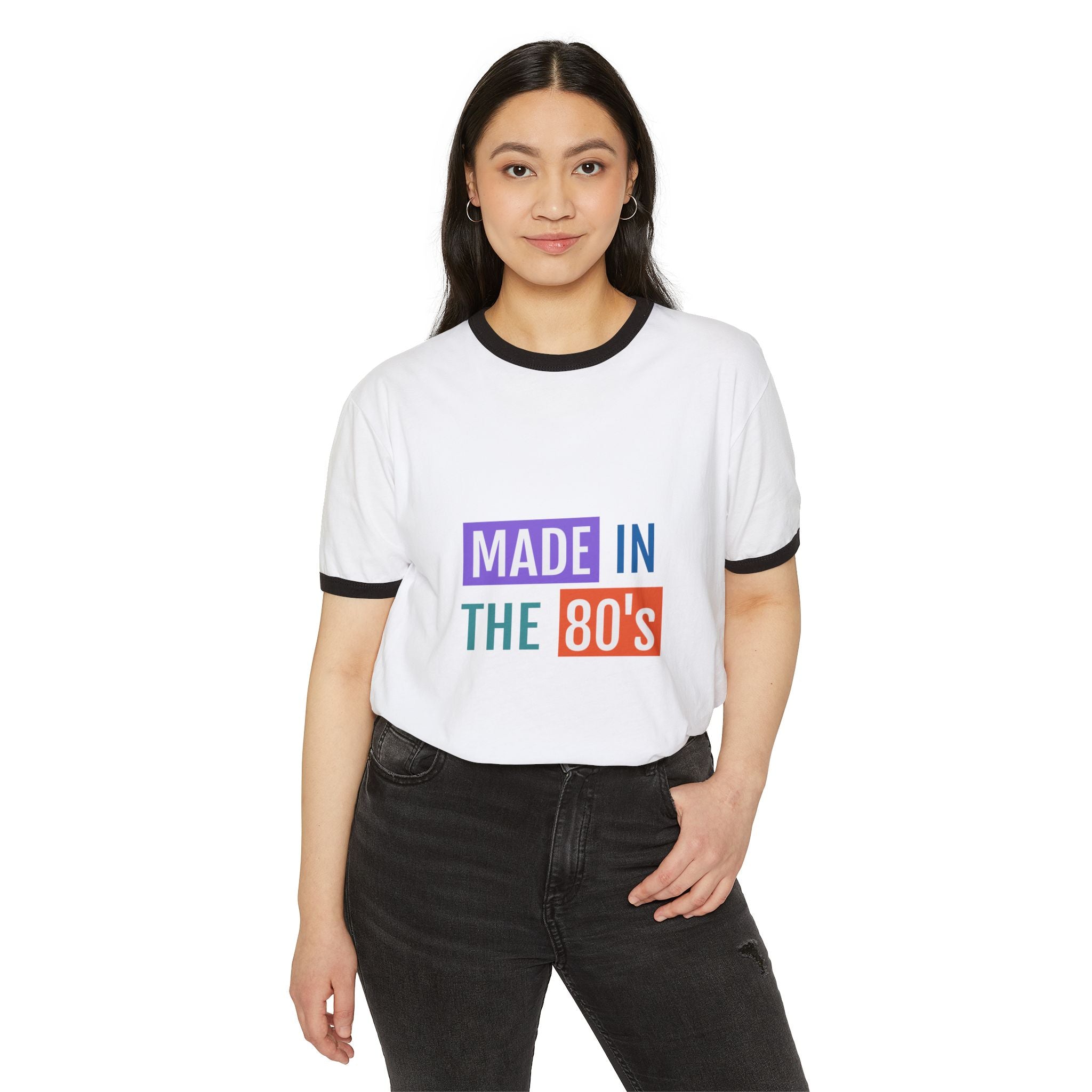 Made in the 80's Ringer T-Shirt — Retro 1980s Birthday Tee