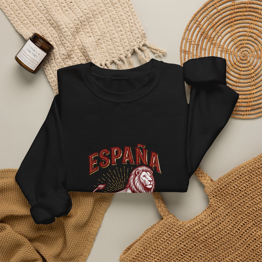 España Lion Crewneck Sweatshirt — Pasión Fútbol Orgullo