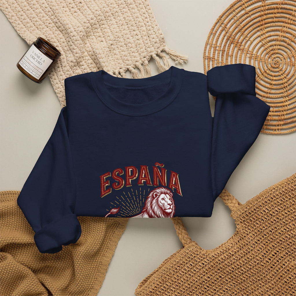 España Lion Crewneck Sweatshirt — Pasión Fútbol Orgullo