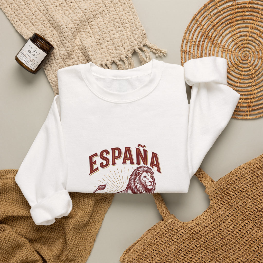 España Lion Crewneck Sweatshirt — Pasión Fútbol Orgullo