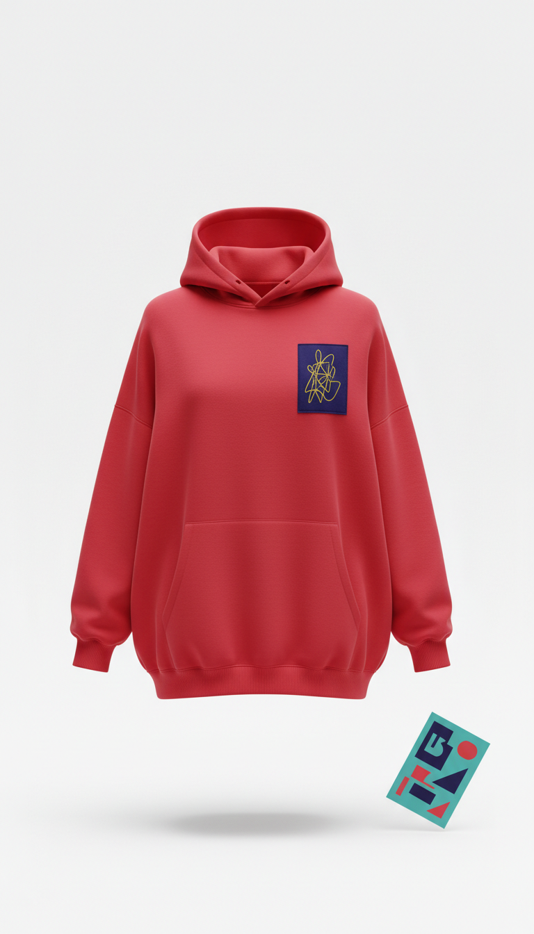 Electric Crimson Oversized Hoodie